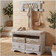 MCW Garderobe mit Sitzbank 42x62x33 cm weiß