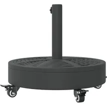vidaXL Schirmständer mit Rollen 27 kg Schwarz
