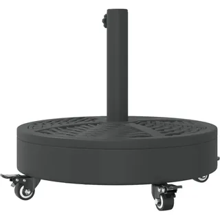vidaXL Schirmständer mit Rollen 27 kg Schwarz