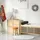 Relaxdays Sitzbank mit Stauraum, Aufbewahrungsbox m. Sitzkissen f. Flur, Bambus Truhe L HxBxT: 50 x 93 x 48 cm, natur