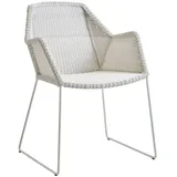 Cane-Line Sessel Breeze Kufengestell - LW - White grey