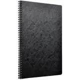 Clairefontaine 5x Spiralbuch A4 liniert mit Rand 50 Bl Schwarz 781451C