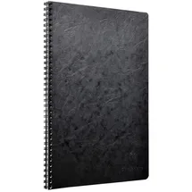 Clairefontaine 5x Spiralbuch A4 liniert mit Rand 50 Bl Schwarz 781451C