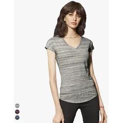 Anvil - Damen Triblend V Neck ID T Shirt V Ausschnitt
