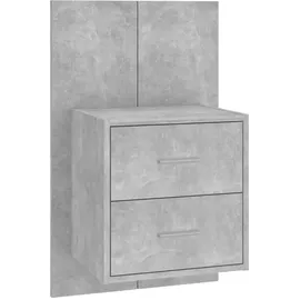 vidaXL Wand-Nachttische 2 Stk. Betongrau
