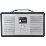 ALANO FM/Dab+ Radio/Bluetooth/AUX in Radio, tragbar, Holzfarbe, mit Farbdisplay TFT 2,4 und Dual-Alarmmodus, Radio Dab mit Retro-Design für Garten und Küche (schwarz)