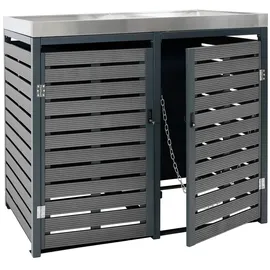 MCW Mülltonnenverkleidung K14 124 x 146 x 102 cm grau
