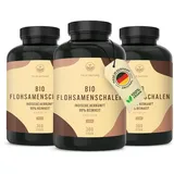 Bio Flohsamenschalen Kapseln - 3x360 Stück - Vegan & Made in DE - TRUE NATURE®