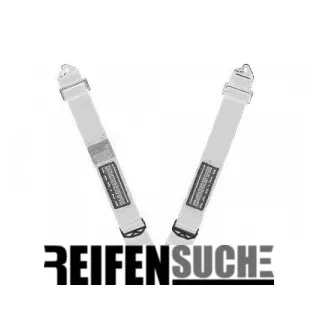 Schroth Gurt - PROFI II asm Flexi Belt silber mit schwarz/gelbem SCHROTH RACING Logo rechts