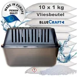 BlueCraft - Luftentfeuchter Granulat Box MEGA inkl. 10x 1kg Vliesbeutel Nachfül...