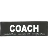 Julius-K9 Klettaufschrift Coach klein Schwarz