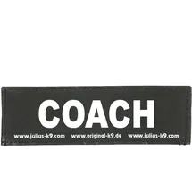 Julius-K9 Klettaufschrift Coach klein Schwarz