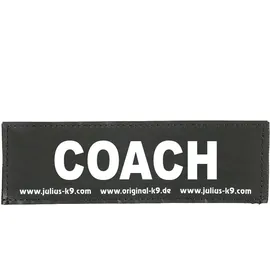Julius-K9 Klettaufschrift Coach klein Schwarz