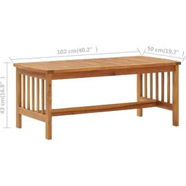 vidaXL Garten-Lounge-Set 4-tlg. natur/dunkelgrau