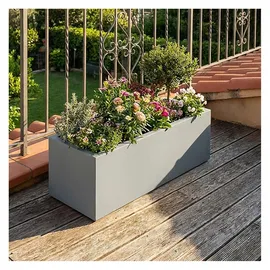 ethick Blumentopf Rechteckig 58 58 x 26 x 26 cm Beton-Grau