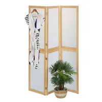 Relaxdays Paravent, 3-teilig, Faltbarer Raumtrenner, HxB: 180x136,5 cm, Kunststoff