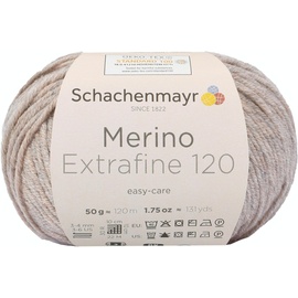 Schachenmayr since 1822 Schachenmayr Merino Extrafine 120, 50G Sand meliert Handstrickgarne