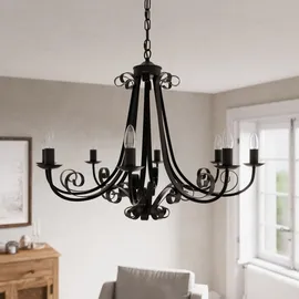 LINDBY Scaleria Kronleuchter 8-flammig Braun