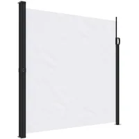 vidaXL Seitenmarkise 200 x 500 cm Weiß Polyester