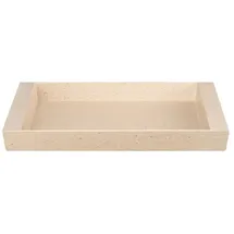 BLOMUS Bambus Tablett KANKYO | Farbe Moonbeam | 46L x 30B x 5H cm | Recyceltes Holztablett in Beige | Rechteckige stilvolle Servierplatte