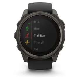 Garmin fenix 8 BT 51 mm Titaniumgehäuse schwarz Silikonarmband schwarz M