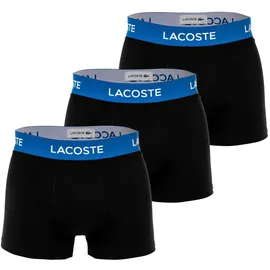 Lacoste 3er Pack - Trunks, Cotton Stretch, Boxer Schwarz/Blau M