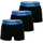 Lacoste 3er Pack - Trunks, Cotton Stretch, Boxer Schwarz/Blau M