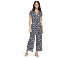 Betty Barclay Damen Jumpsuit mit Eingrifftaschen 46, Dunkelblau/Weiß -