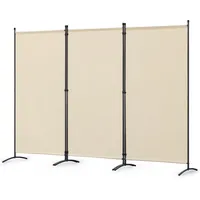 Angel Living Garten-Paravent 243 x 180 cm Beige Polyester 3 St.