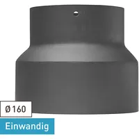 raik Ofenrohr Reduzierung 160 mm - 150 mm Stahl 14,9 cm x 14,9 cm x 14 cm grau