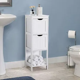 Yaheetech Badschrank Badkommode 30 x 89 cm Weiß