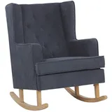 Beliani Schaukelsessel TRONDHEIM Polyester 72 x 97 x 83 cm Grau