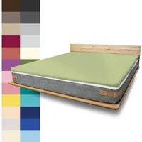 JONA SLEEP Topper-Bezug (100x200 cm) Grün, Topper Spannbettlaken Boxspringbett