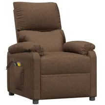 vidaXL Massagesessel Elektrisch Polyester 92 x 96,5 x 92 cm Braun mit Fernbedienung
