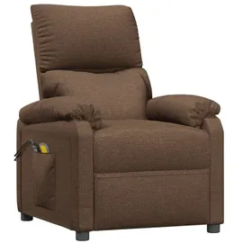 vidaXL Massagesessel Elektrisch Polyester 92 x 96,5 x 92 cm Braun mit Fernbedienung