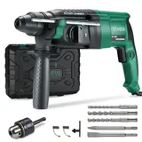 STANEW Bohrhammer 950 W SDS Plus, 0–1150 U/min/5100 BPM, Bohrmaschine mit 4 Funktionen & Sicherheitskupplung, Kabelgebundener Stemmhammer mit variable Geschwindigkeit, Beton, Stahl, Holz