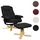 Mendler Relaxsessel M56 Kunstleder 80 x 100 x 80 cm Schwarz mit Hocker