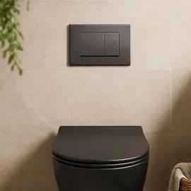 Stilform Drückerplatte Gunmetal Kompatibel zu Geberit Duofix Sigma / Delta 2 Mengenspülung