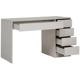 beautysofa | Schminktisch MALTA Kaschmir 120 cm mit 5 Schubladen, flexibel rechts/links montierbar – Moderner Bürotisch, funktionaler Arbeitstisch - Beige
