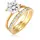 Elli "Eternity Set 925 Silber, mit Kristallen von Swarovski" Gr. 52, gold, Fingerringe, Damen, 52mm,mit Steinen, Silber 925 (Sterlingsilber)