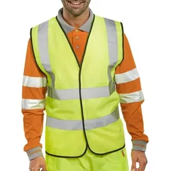 B Seen Hi-Vis Weste Hohe Sichtbarkeit Large (L) Gelb