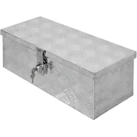ECD Germany Alu-Werkzeugkasten 57×22×19 cm grau