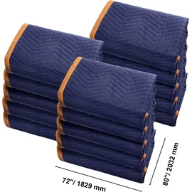 Vevor 12x Umzugsdecken 2032x1829mm Möbeldecken Vliesstoff + recycelte Baumwolle Lagerdecken Umzug Packdecken Transport-Decken Möbelpackdecken Verpackungsdecken zum Schutz für Möbel