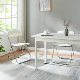 [en.casa] Klappstuhl Pornainen 4 Stk. Weiß