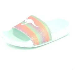KangaROOS K Shine Slides, Mint/Rainbow, 31 EU