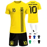 Deutschland Trikot Kinder Herren Damen WM 2026 Fussball Geschenke Jungen Coole Sachen für Jungs Fußball Trainingsanzug Tshirt EM Shirt geschenk junge 10 jahre Fußballtrikot Mädchen Set IIIII20Fo7IIIII - 134