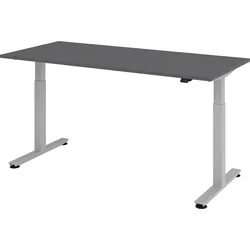 bümö elektrisch höhenverstellbarer Schreibtisch graphit 180x80 cm - Schreibtisch höhenverstellbar elektrisch, elektrischer Schreibtisch & Gaming