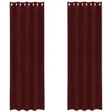 vidaXL Verdunkelungsvorhänge 2 pcs Weinrot 140 x 225 cm Samt