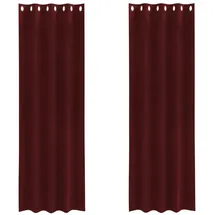 vidaXL Verdunkelungsvorhänge 2 pcs Weinrot 140 x 225 cm Samt