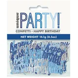 Unique Konfetti - silber Happy Birthday